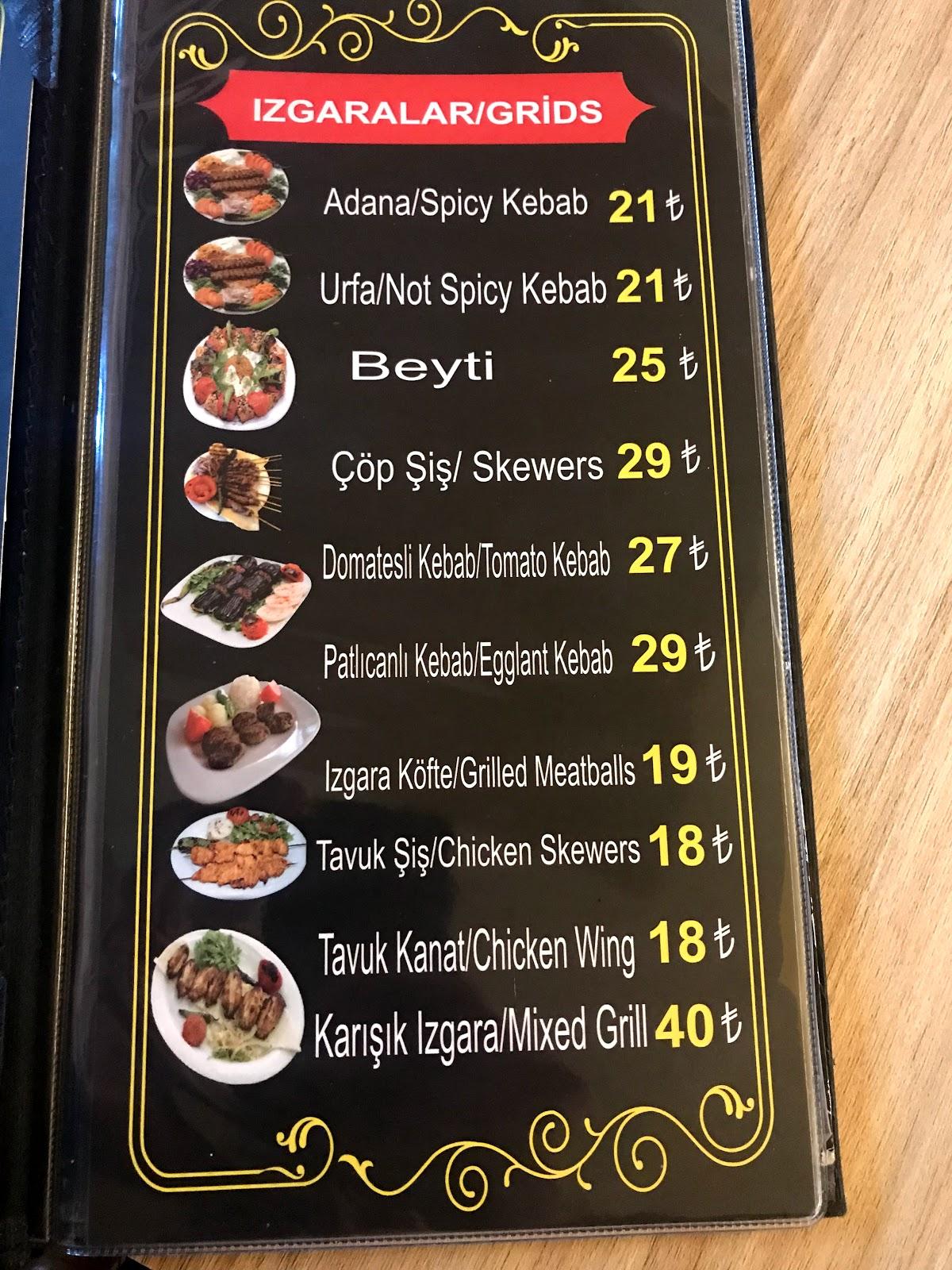 dedeman hotel istanbul menu