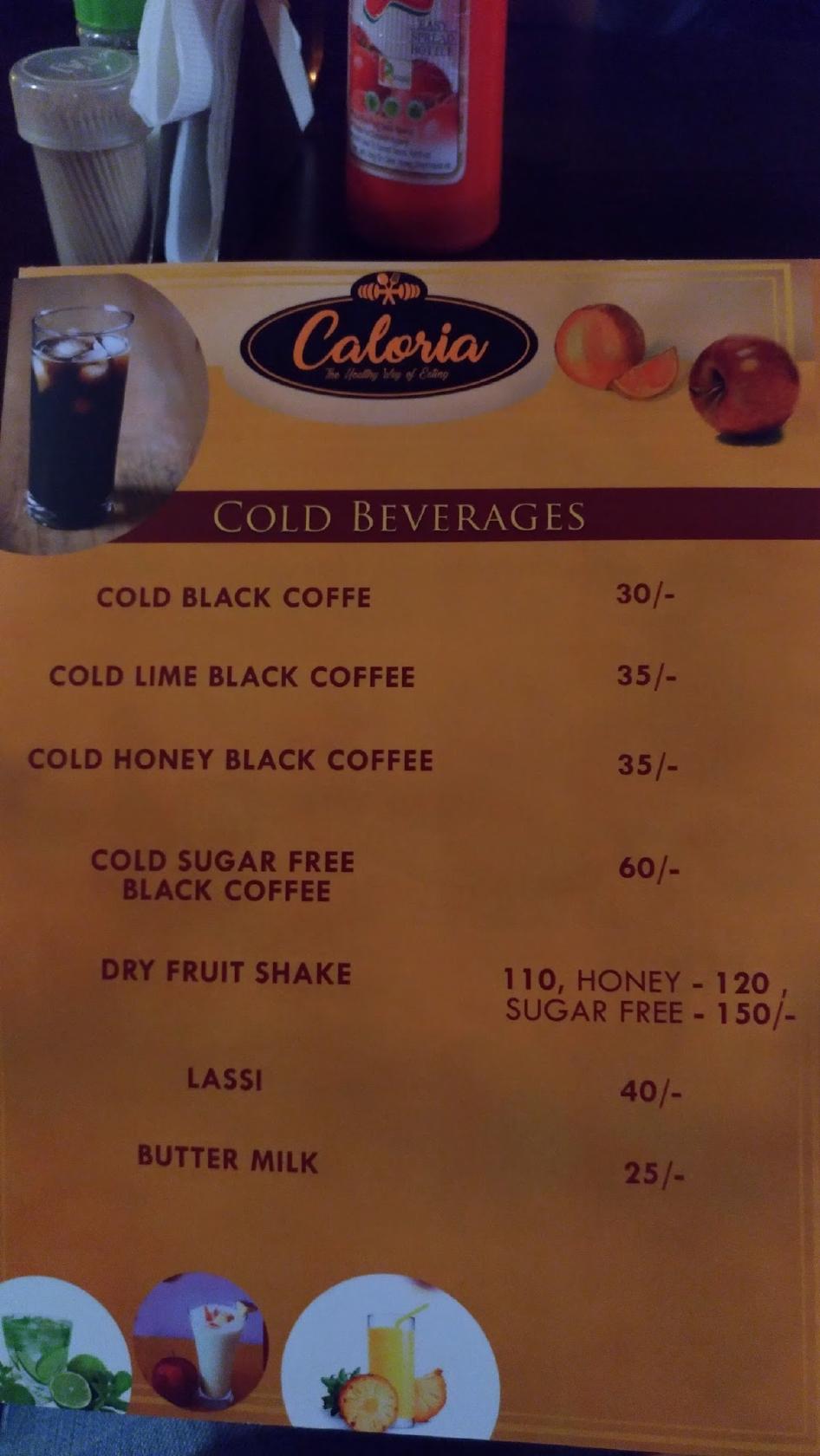 Caloria menu