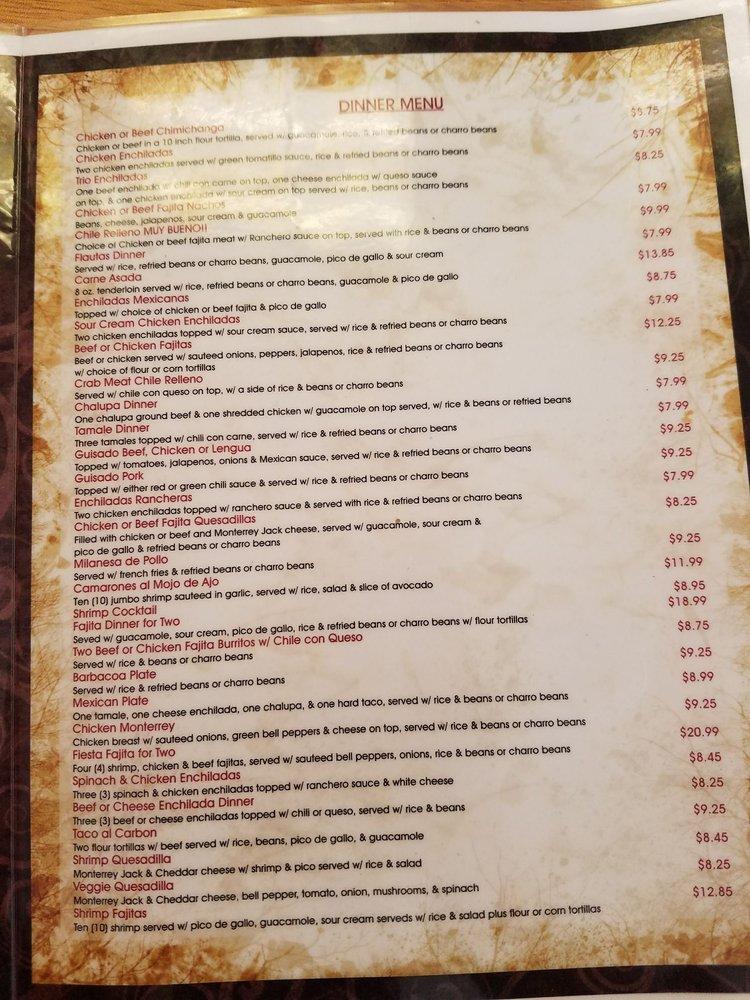 Menu at La Joya Mexican Cocina restaurant, Wylie