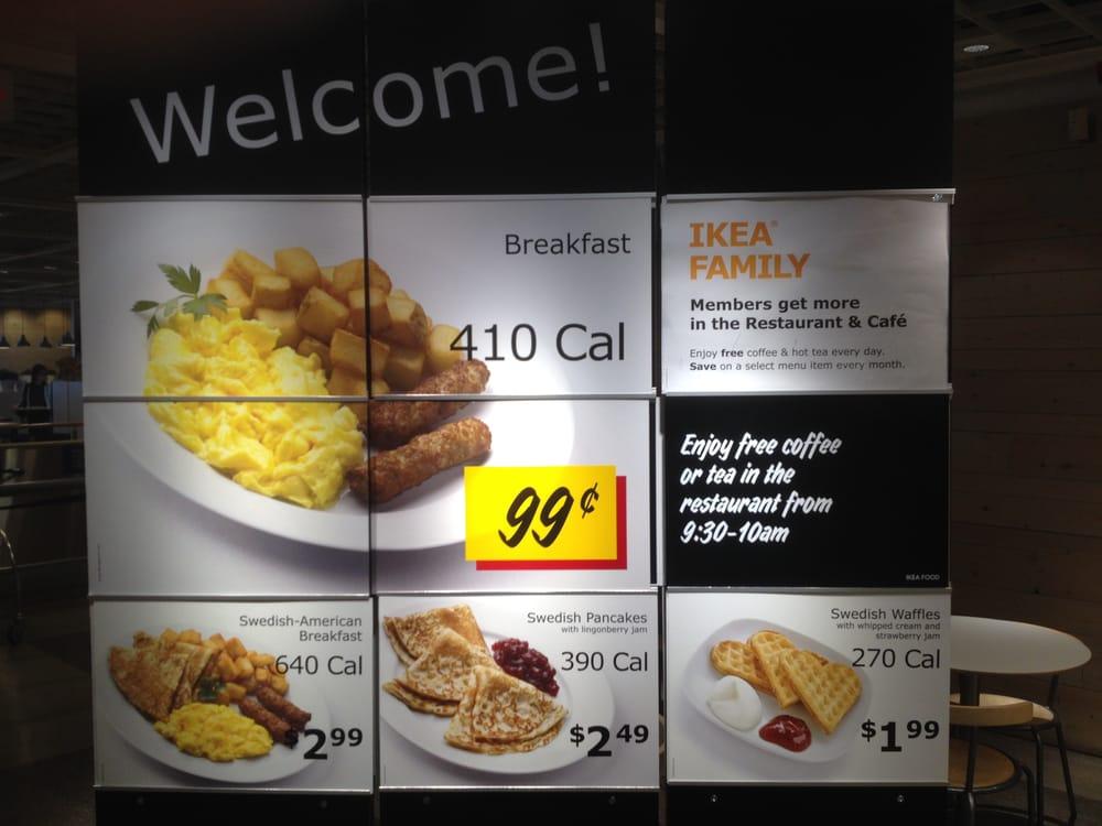 Menu at IKEA Restaurant, Emeryville