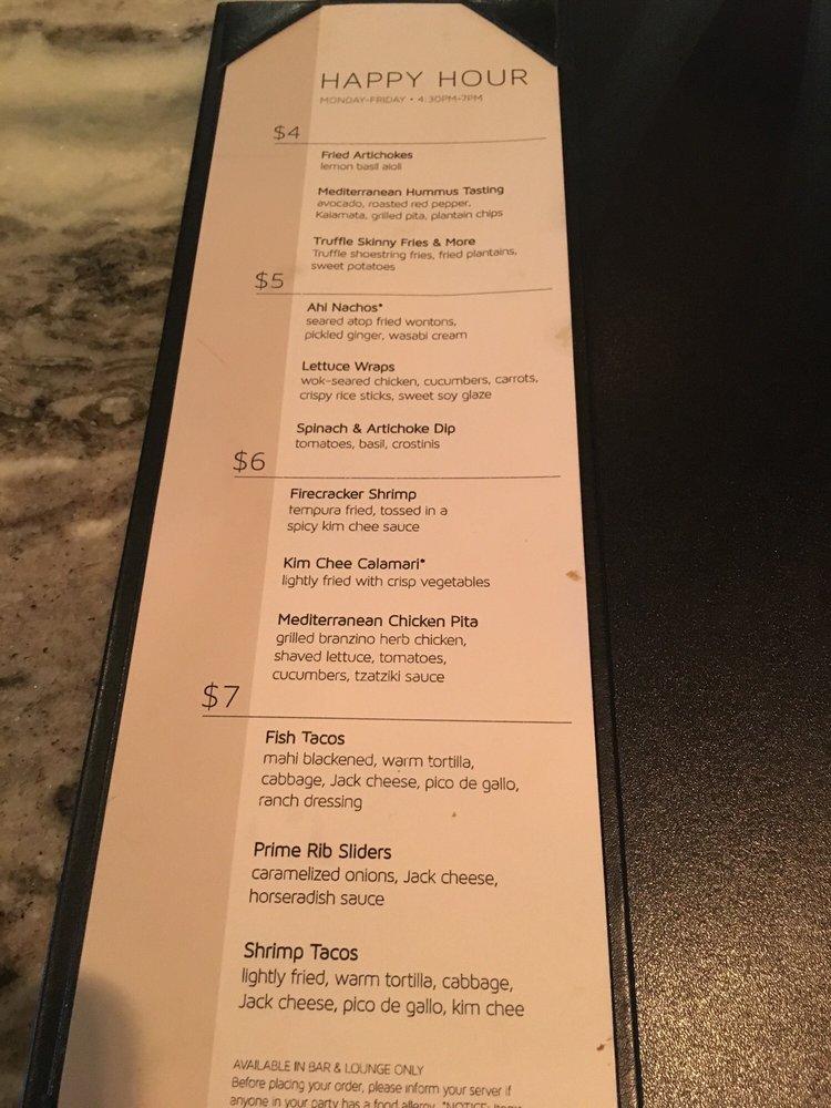Carta de parrilla Chart House, Scottsdale