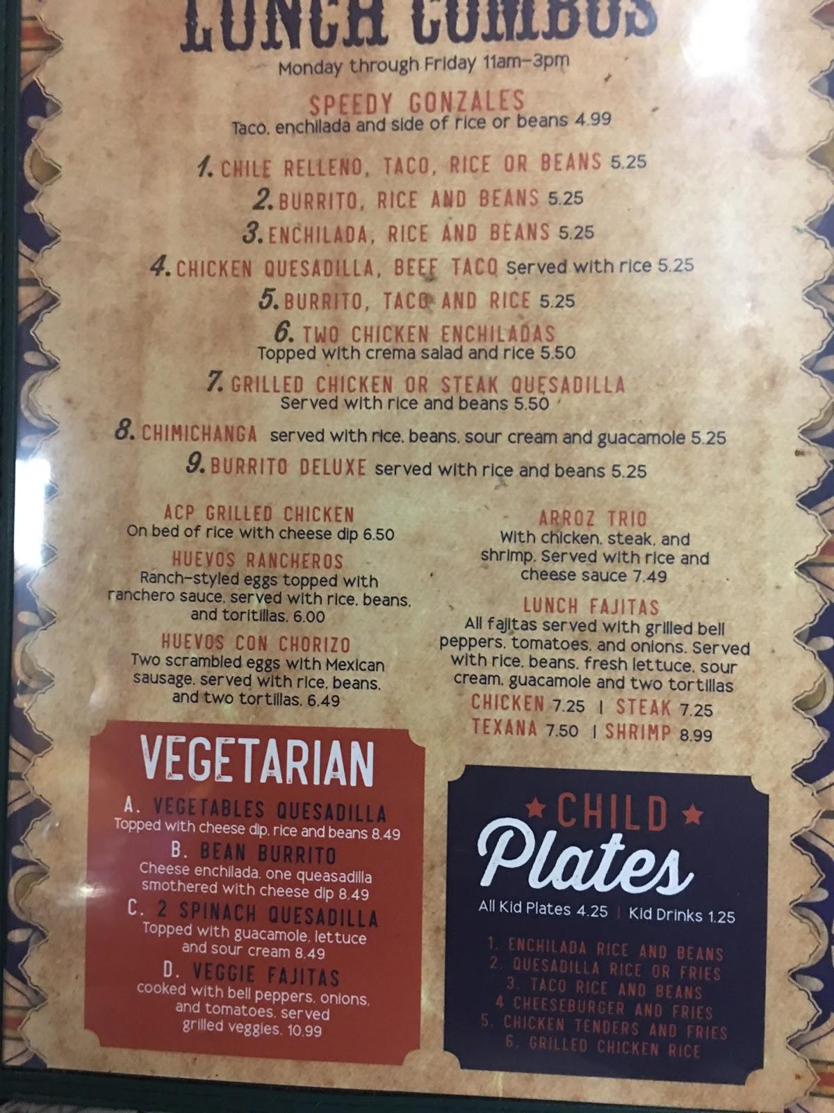 Menu at 3 Hermanos Mexican Grill restaurant, Maiden
