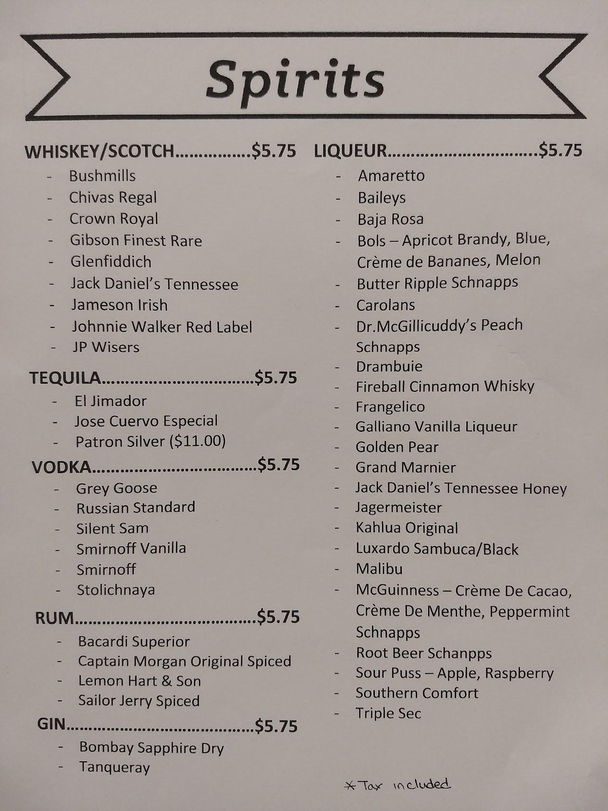 Menu at Jake’s Pub and Grill, 100 Mile House