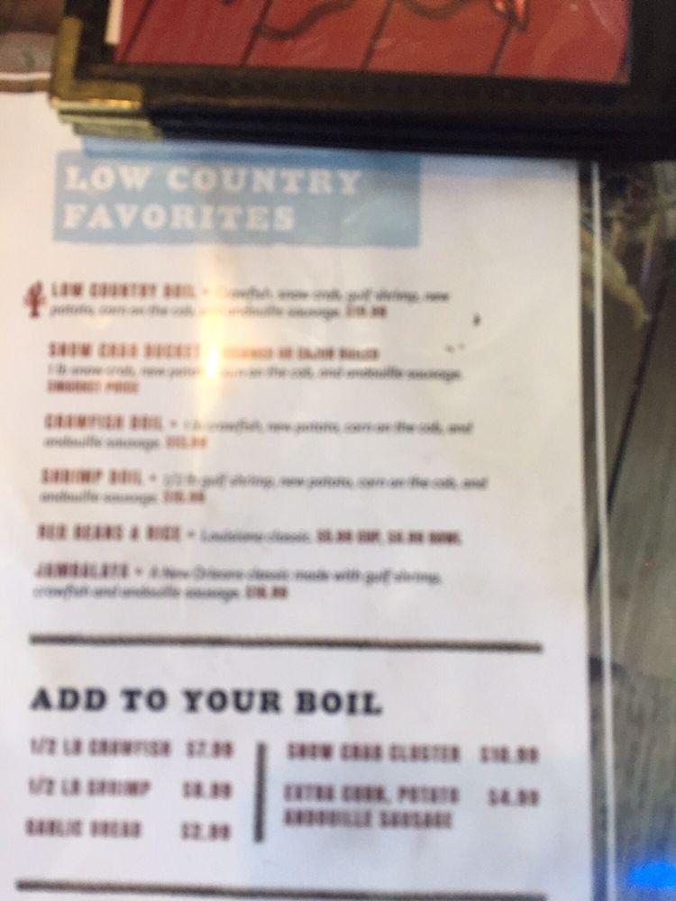 Menu at Crawdaddy’s Restaurant & Oyster Bar, Gatlinburg, 762 Parkway 5