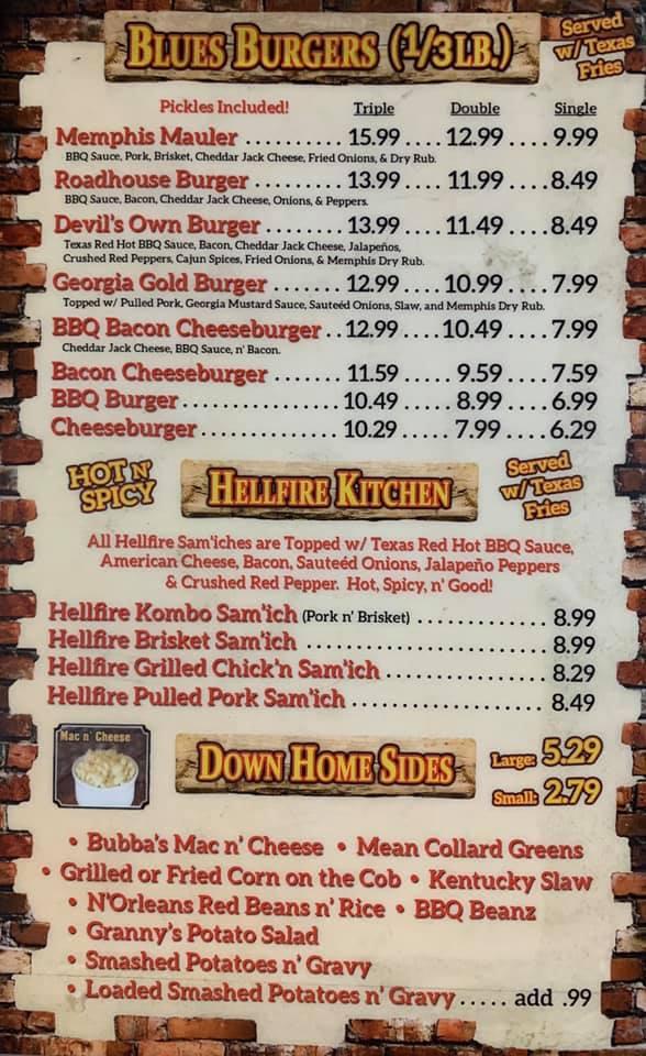Menu at Fat Jack's BBQ, Cortland
