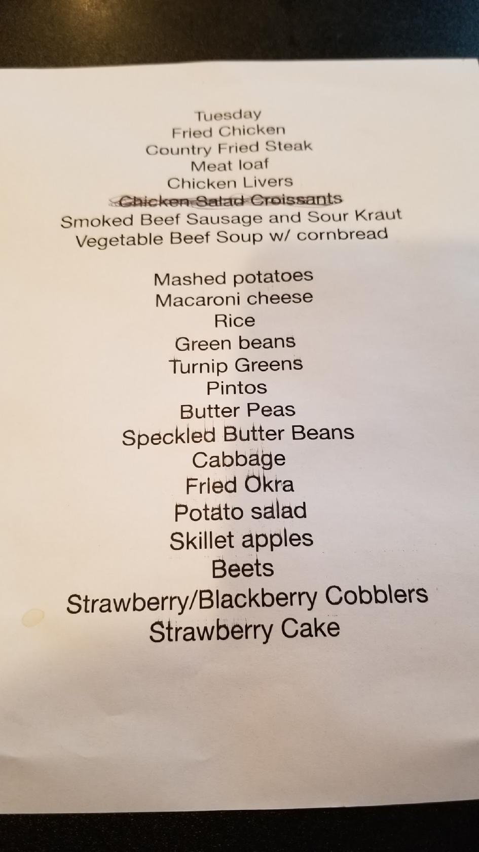 mountain view restaurant west union sc menu with prices