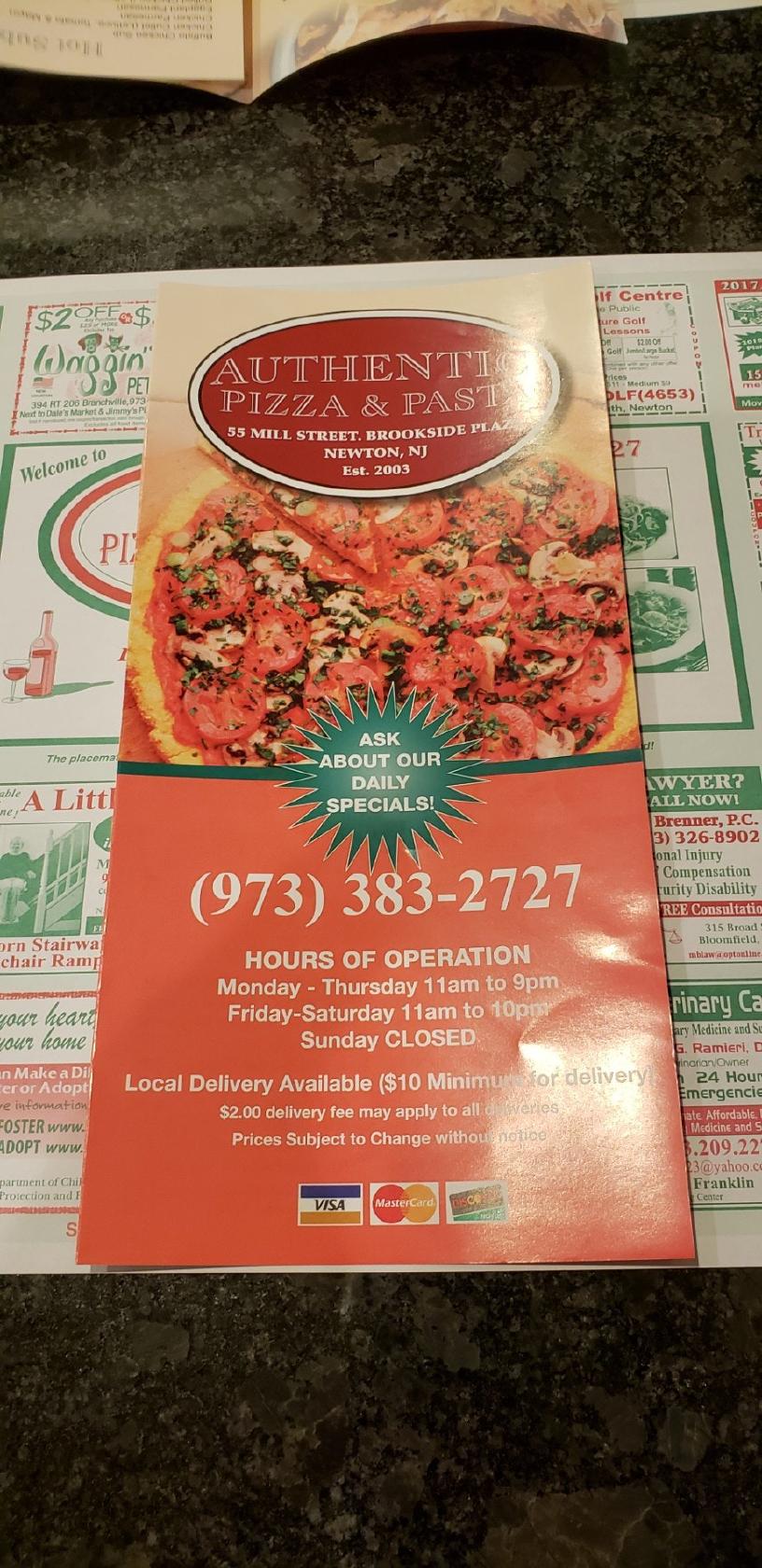 Amato s Pizzeria in Newton Restaurant menu and reviews