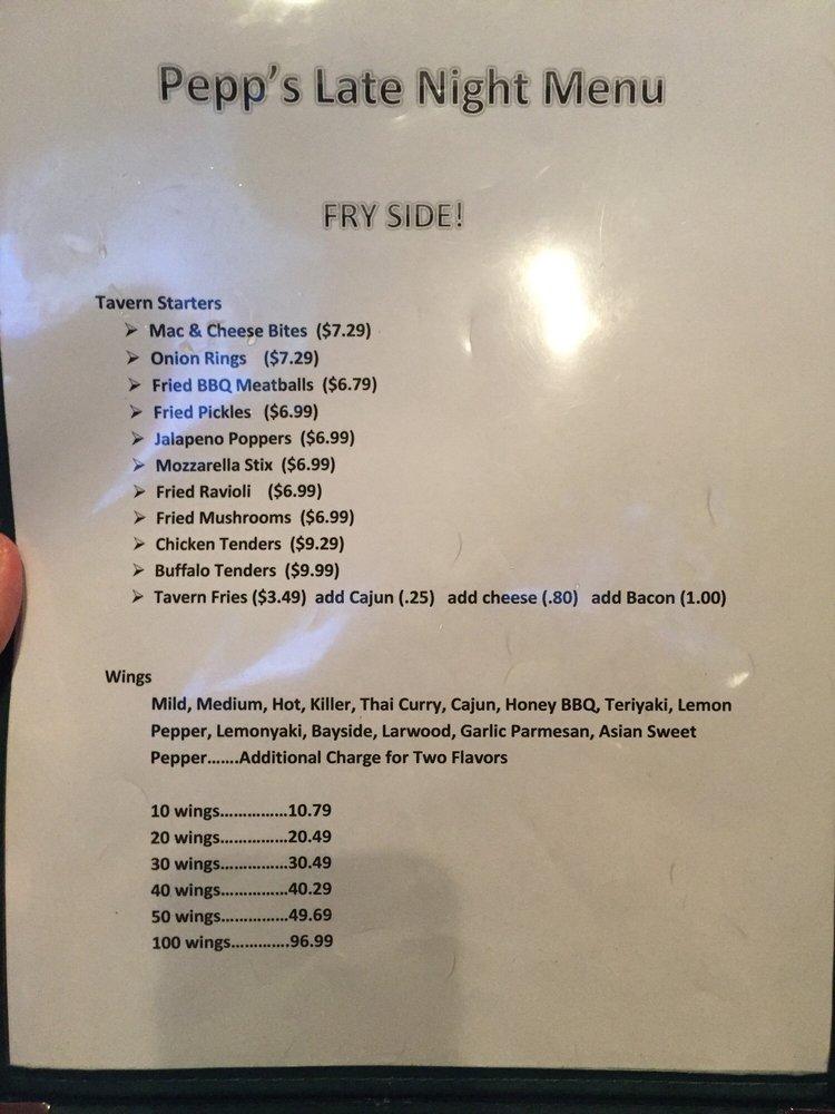 Menu at Pepperoni’s Tavern pub & bar, Alpharetta