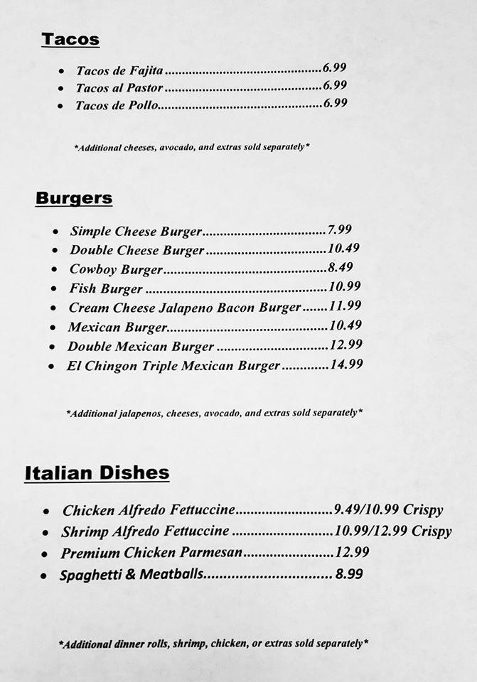 Menu at Simple Cafe, Alto Bonito