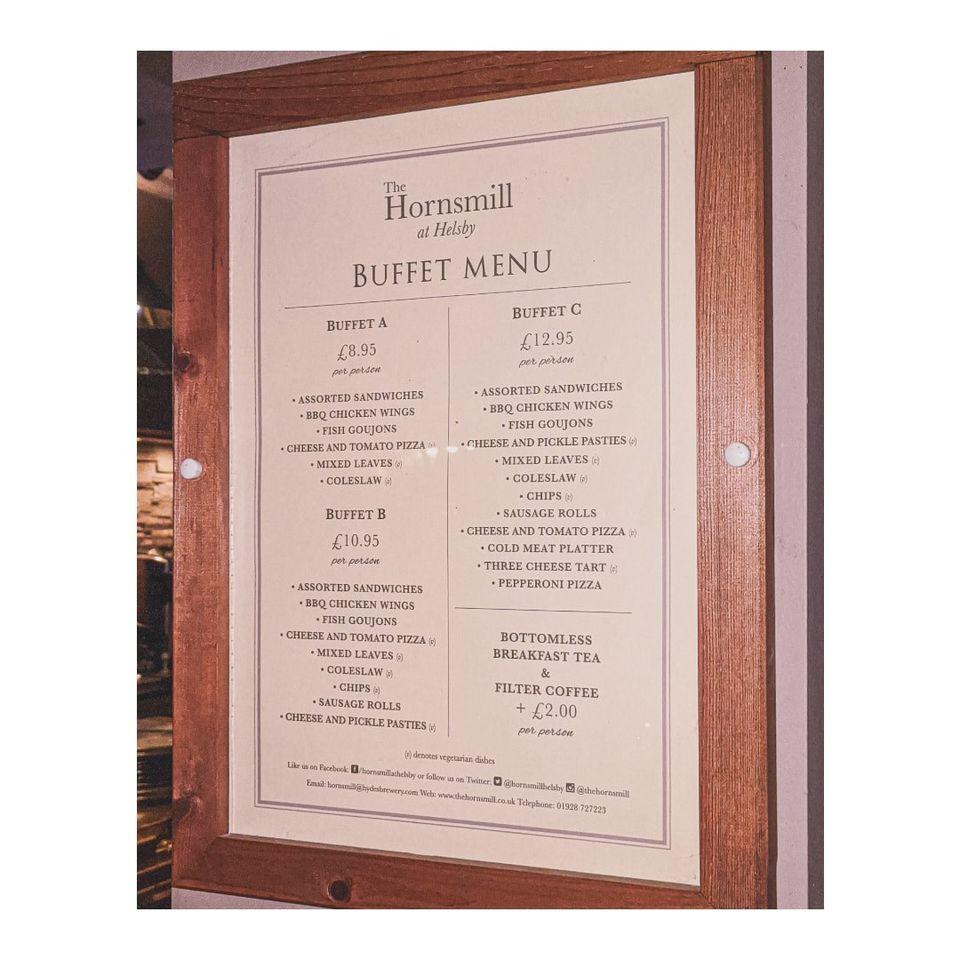 Menu at The Hornsmill pub & bar, Helsby