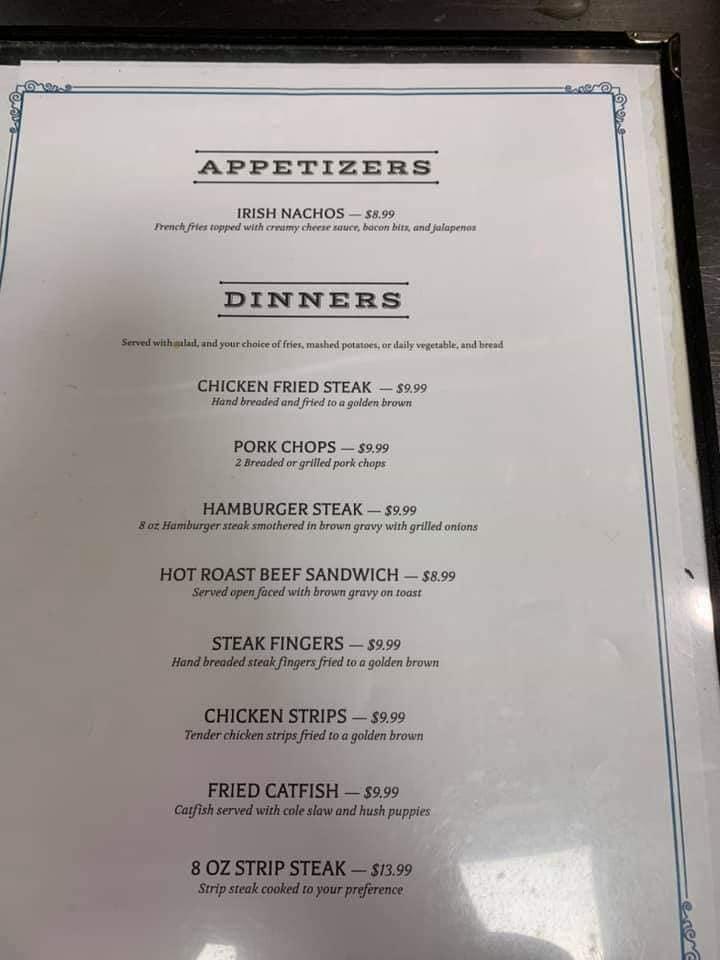 Menu at Copper Kettle Cafe, Odessa
