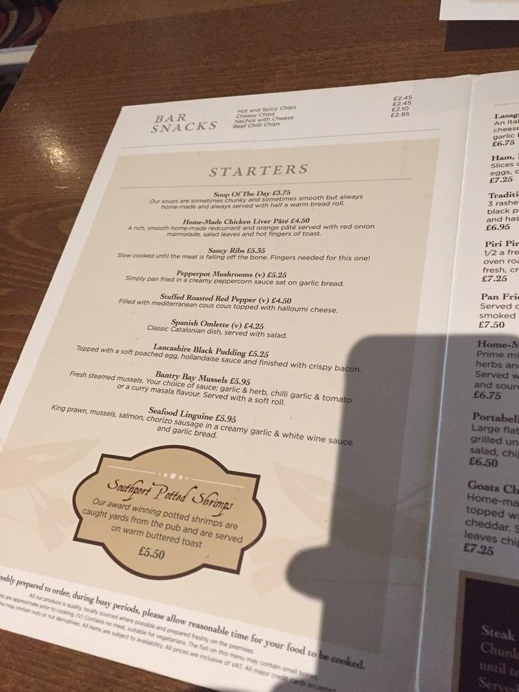 Menu at The Fishermens Rest pub & bar, Southport
