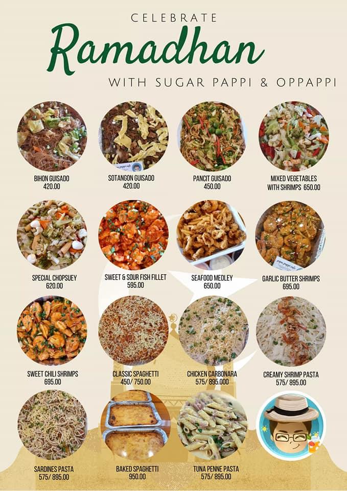Menu at The Sugar Pappi restaurant, Cotabato City