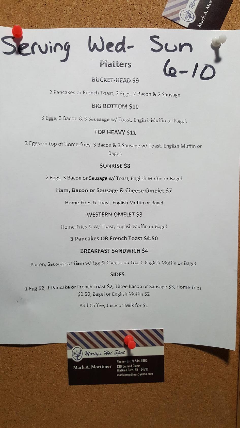 Menu at Bucket Bar & Grill, Odessa
