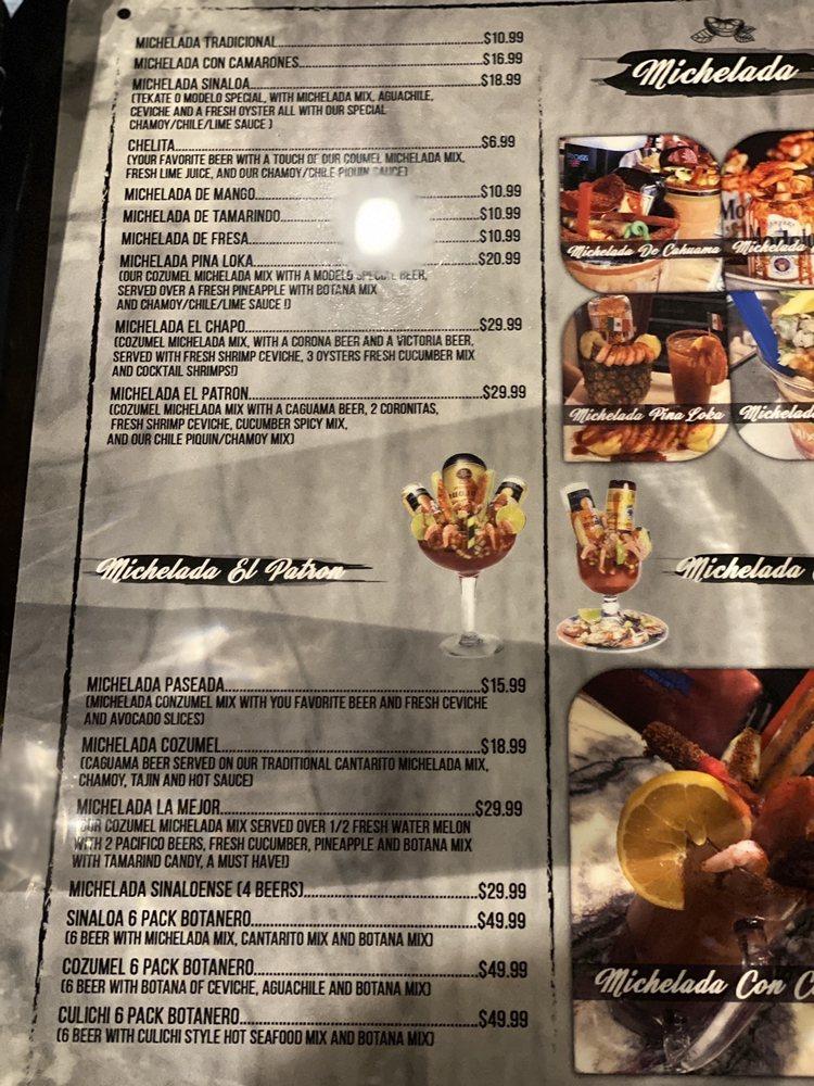 Menu at Mi Cozumel restaurant, Cincinnati, Winton Rd