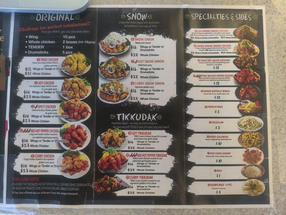 Menu at CM Chicken restaurant, Waipahu