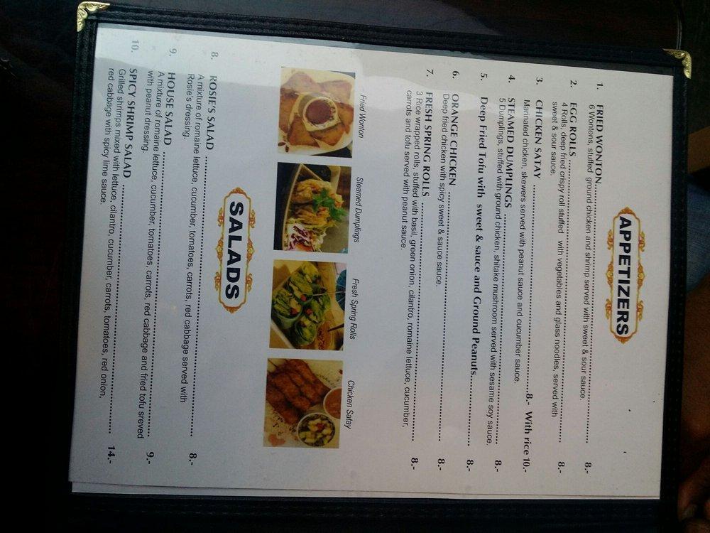 Menu at Thai Plate restaurant, Jackson, 145 Glenwood St