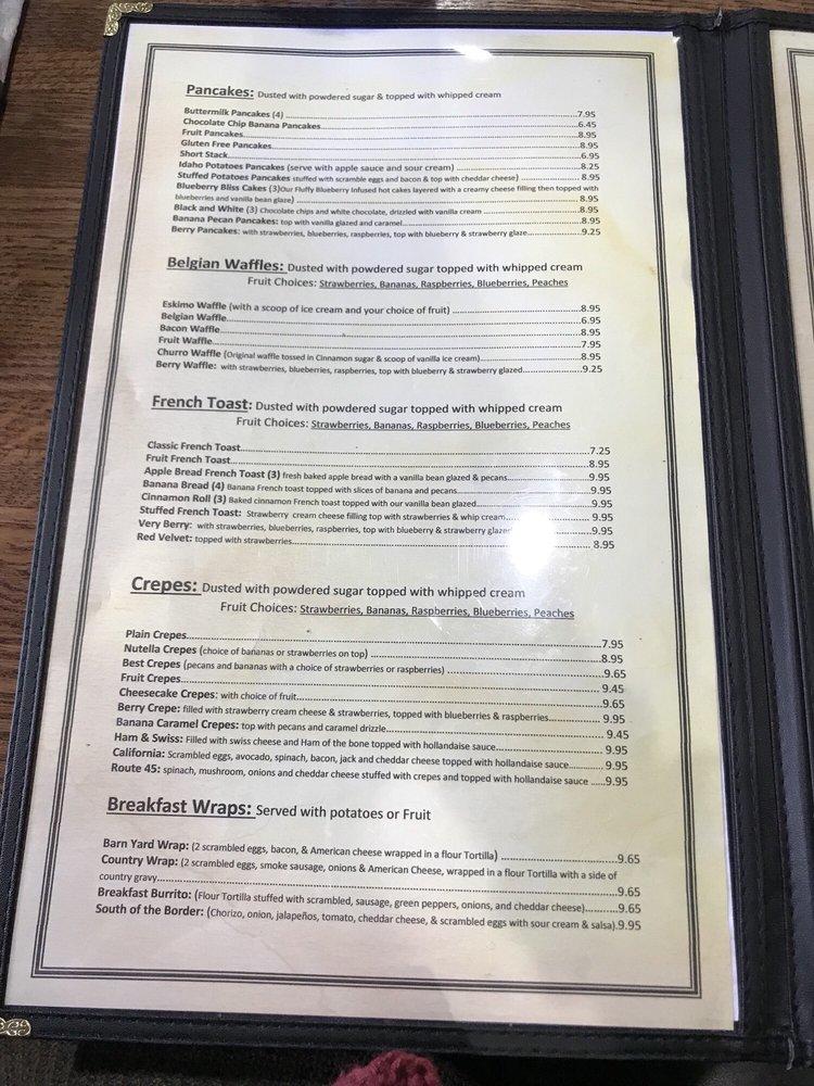 Menu at Garden Berry Cafe, Vernon Hills