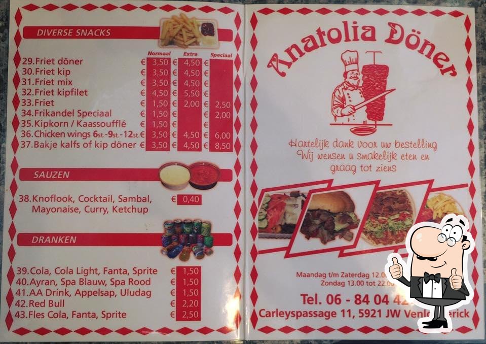 Anatolia döner Venlo Restaurant menu and reviews