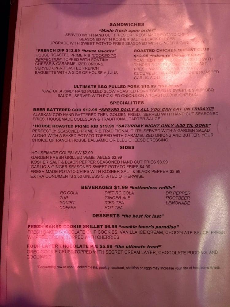 Menu at Parkview Tap House pub & bar, Fountain Hills