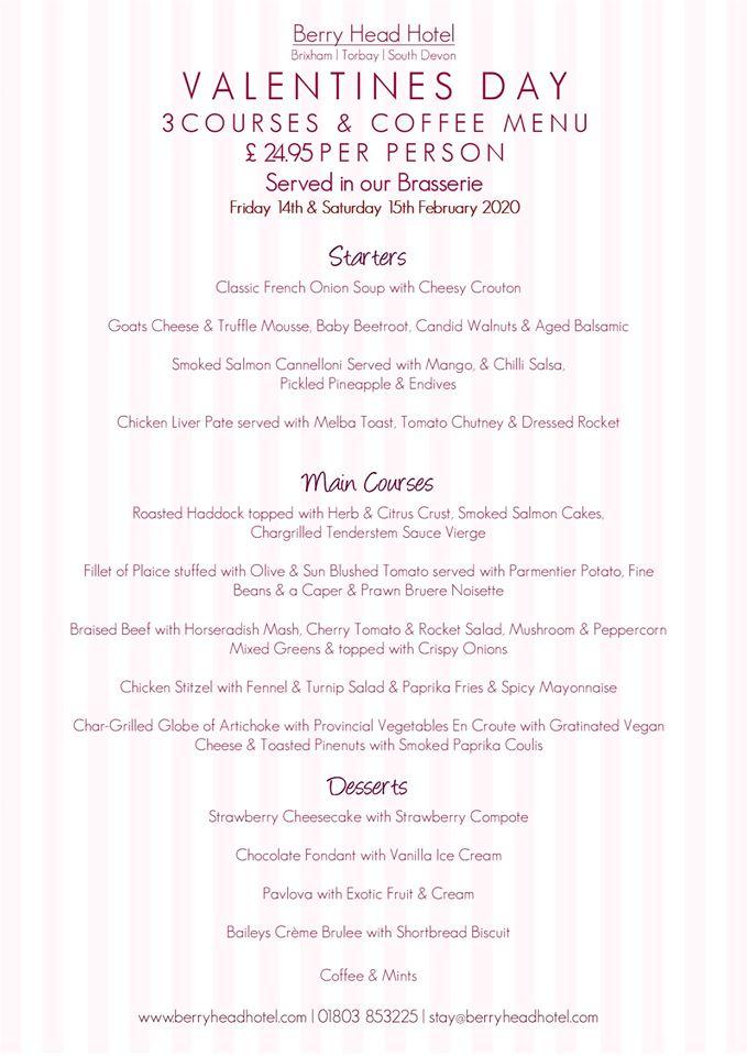 Menu at Berry Head Hotel pub & bar, Brixham