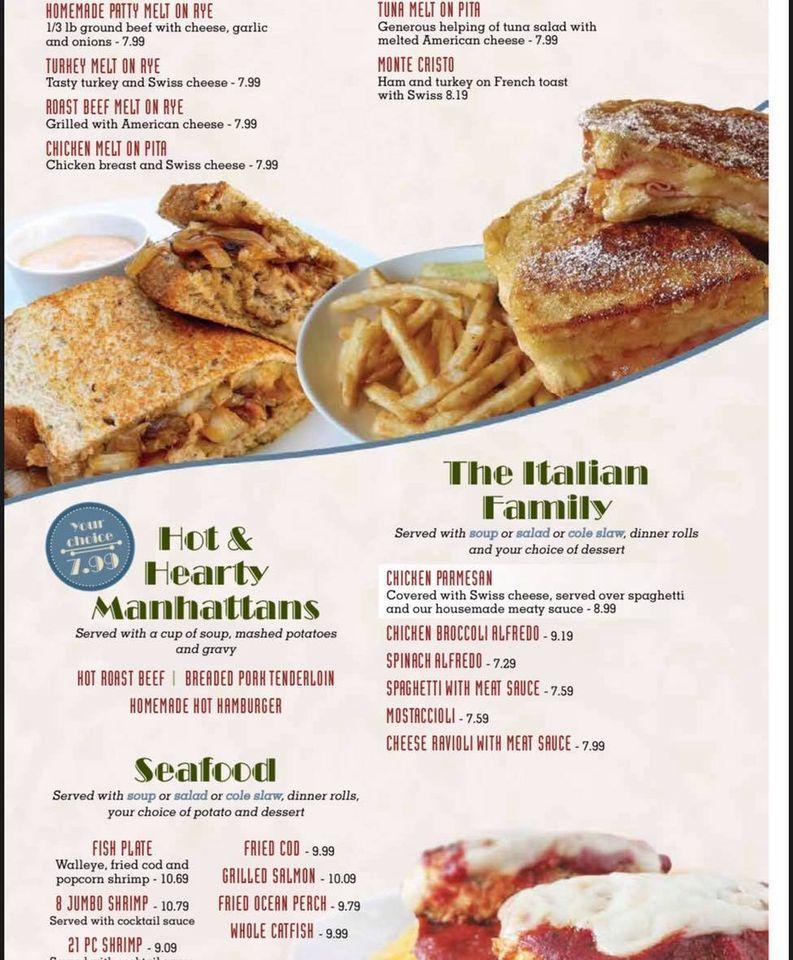 Menu at Cherry Valley Cafe, Cherry Valley