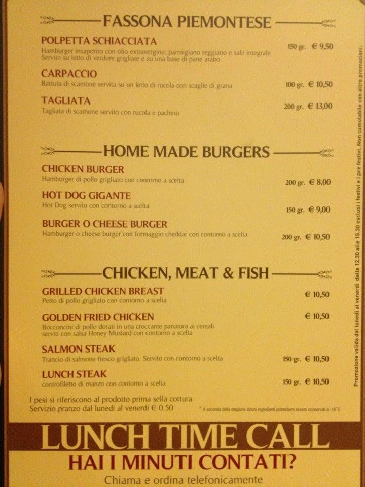 Menu di T-Bone Station 