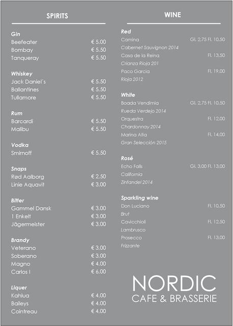 Menu at Nordic Cafe & Brasserie, Torrevieja
