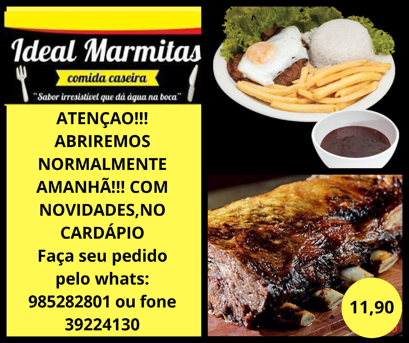 Menu At Ideal Marmitas Restaurant Canoas