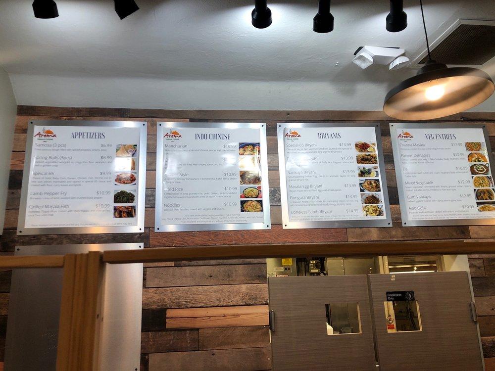 Menu at Aroma Indian Cuisine Ann Arbor restaurant, Ann Arbor