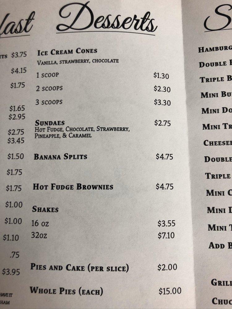 Menu at Dairy Hut BBQ, Obion
