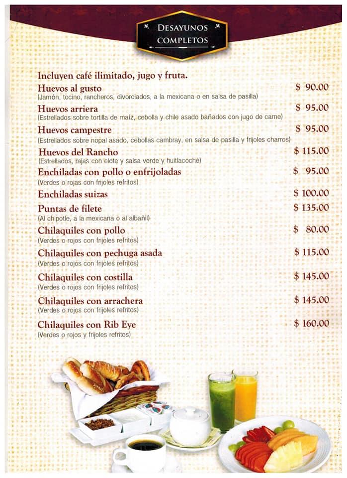 Menu at RESTAURANTE&BAR 