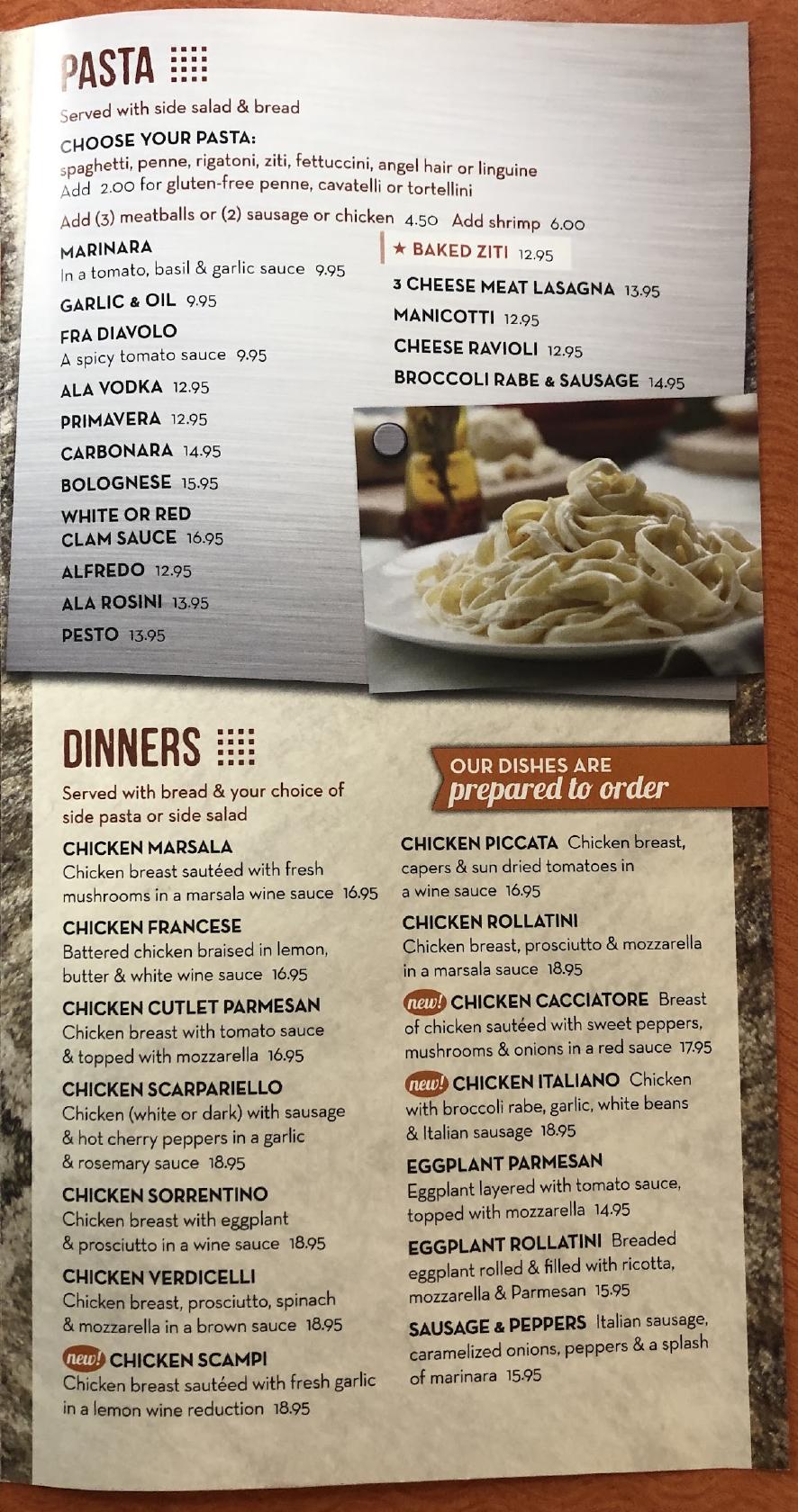 Menu at Nick's Pizza & Ice Cream pizzeria, Armonk, 405 Bedford Rd