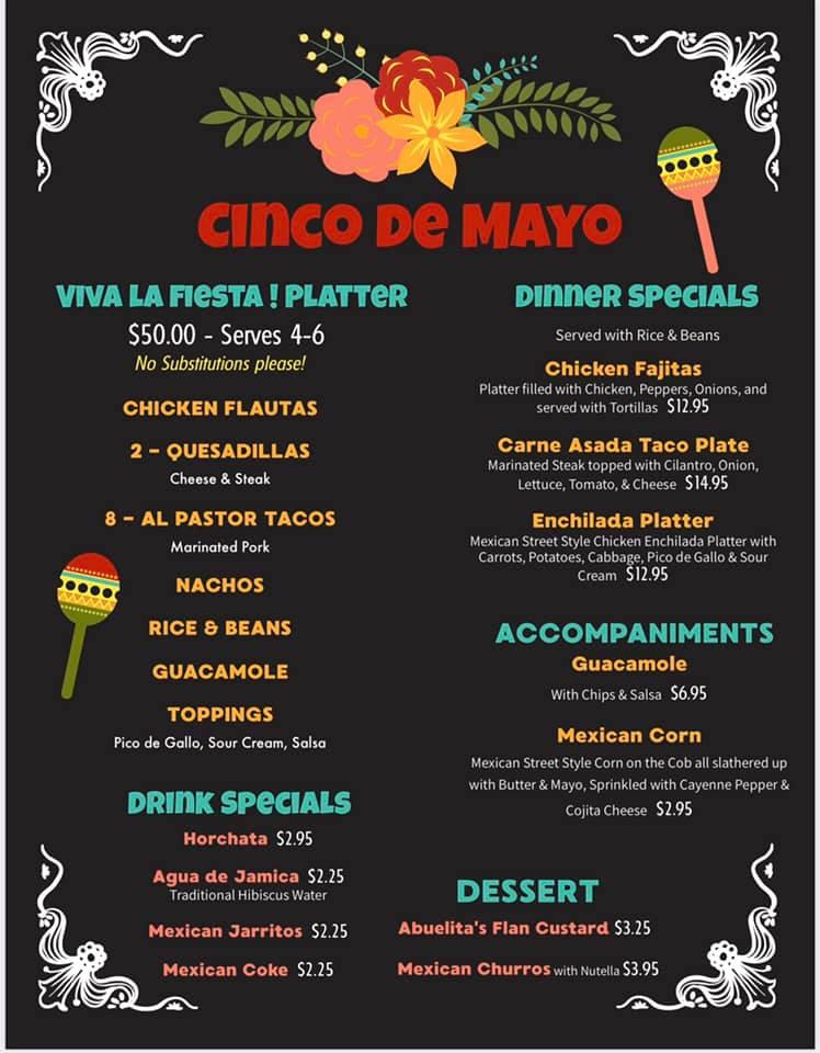 Menu at Sunrise Grill desserts, Des Plaines, E Touhy Ave