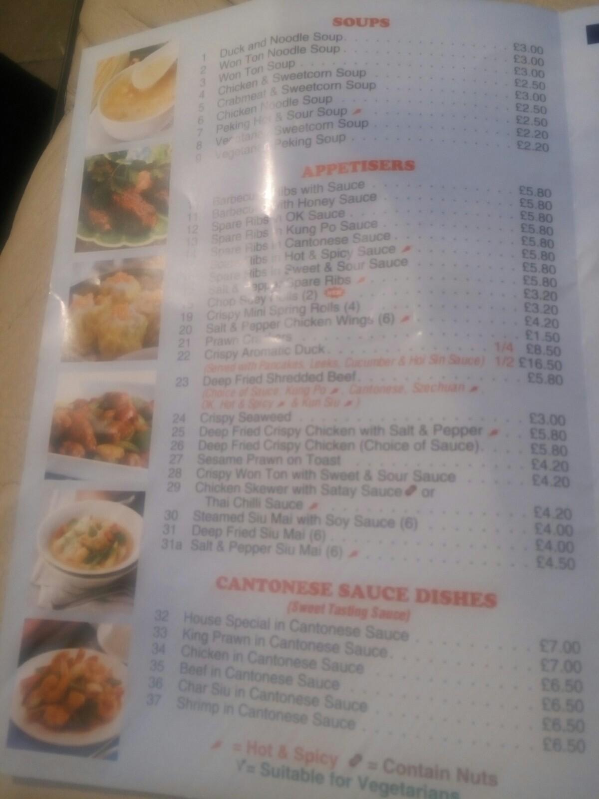 Menu at Dolphin Supper Bar, Runcorn