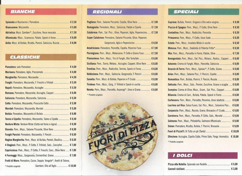 Menu at FUORI DI PIZZA!!! pizzeria, Lavezzola