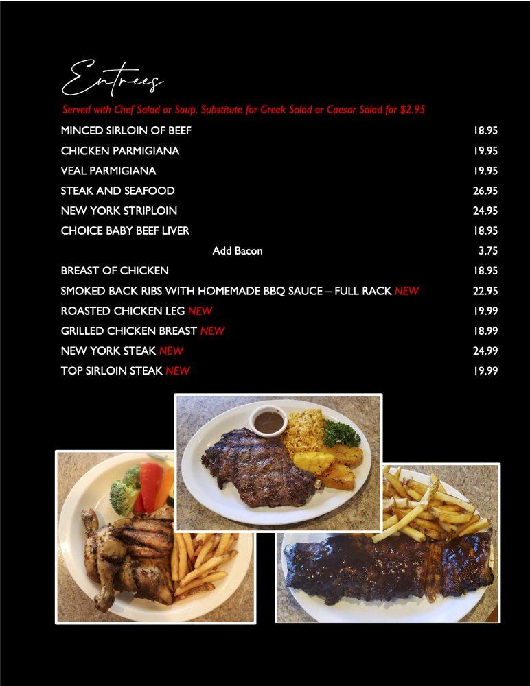 Menu at Cousins Steak House & BAR, Newmarket