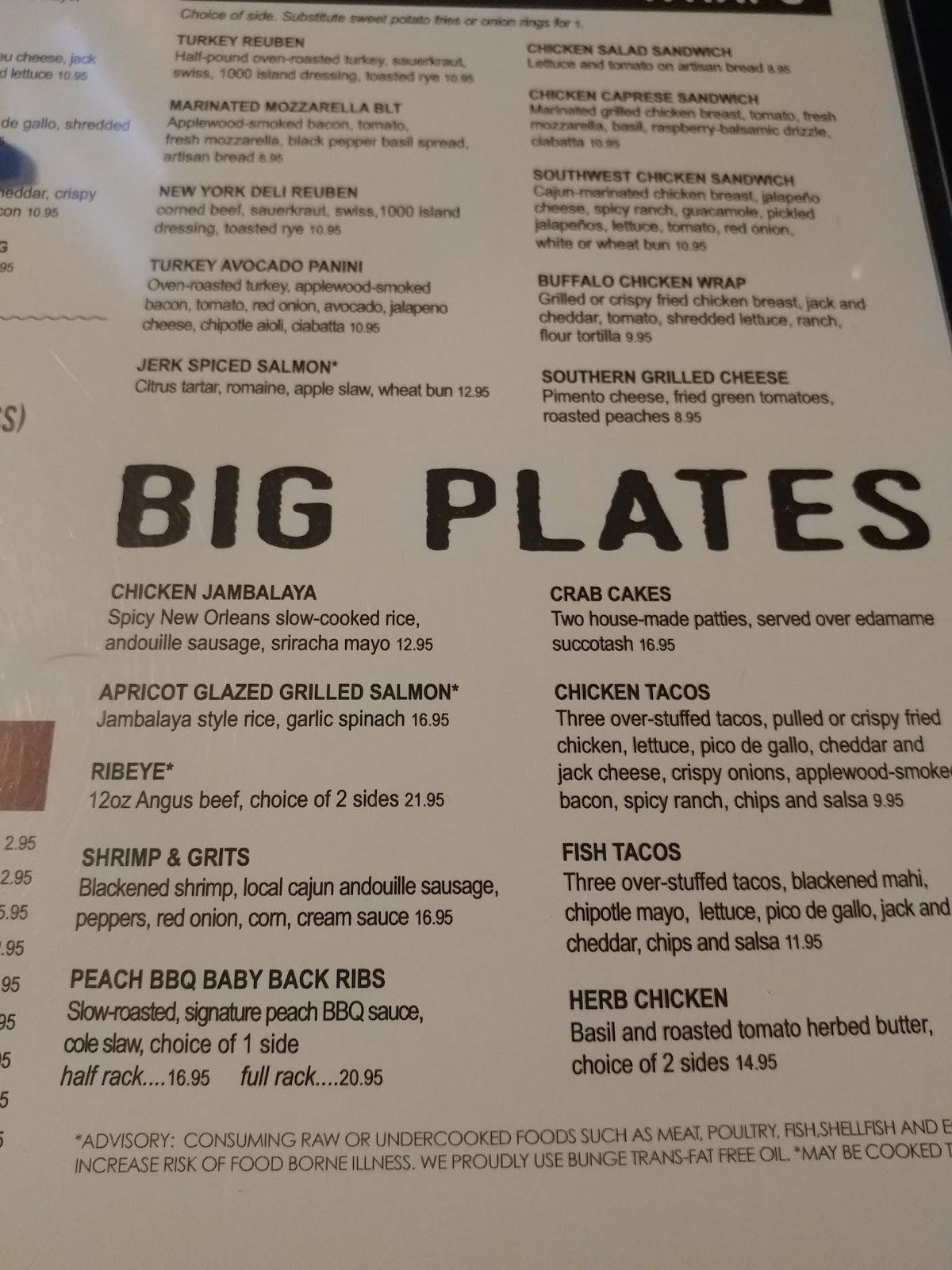 Menu at Hudson Grille Sandy Springs pub & bar, Sandy Springs, Roswell Rd NE