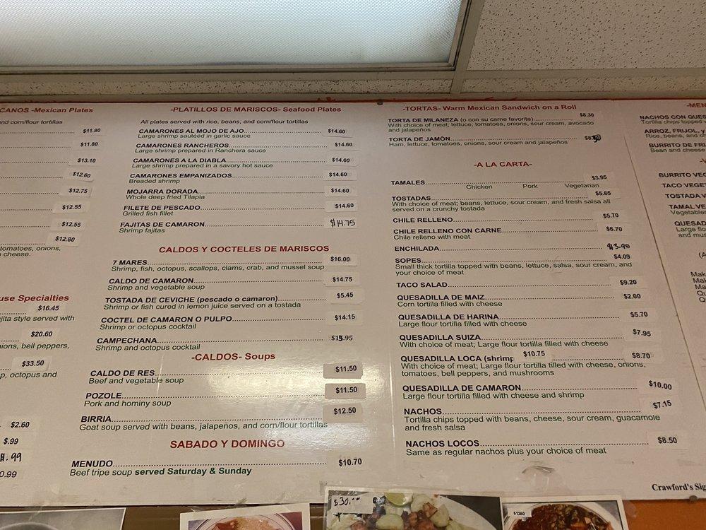 Menu at Taco Loco Restaurant, Ukiah, 187 S Orchard Ave