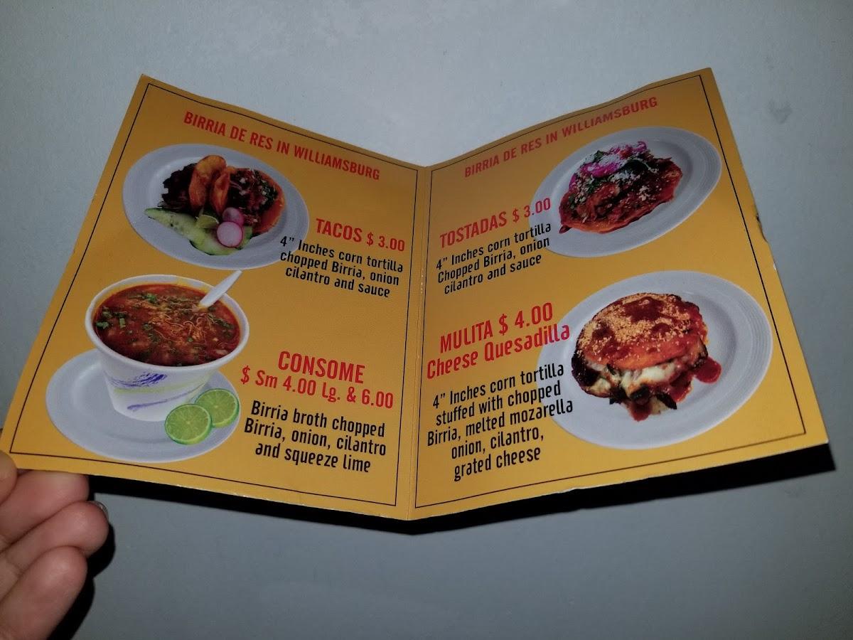 Menu at Birria-Landia NYC restaurant, New York City, First Ave &