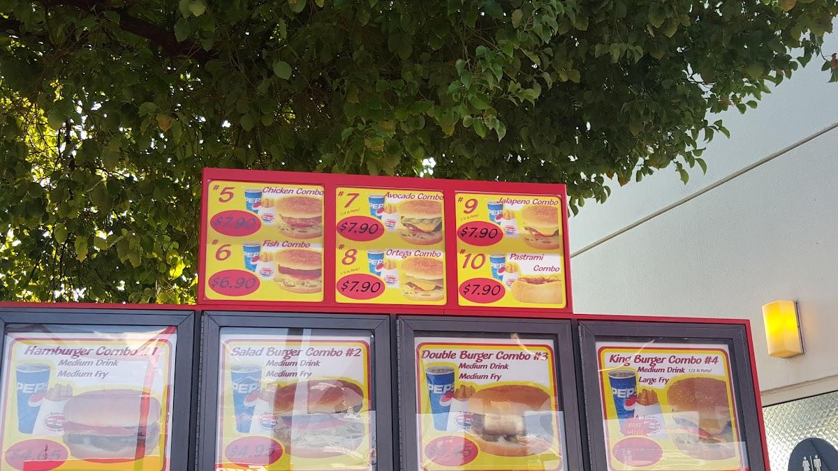 Menu at Root Beer King restaurant, Bakersfield, Niles St
