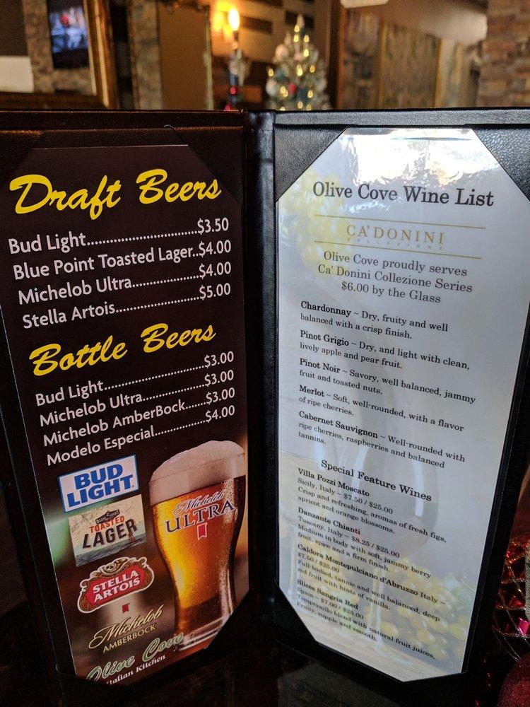 Menu at Olive Cove Italian Kitchen restaurant, Yulee