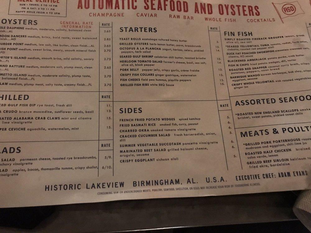 automatic seafood restaurant