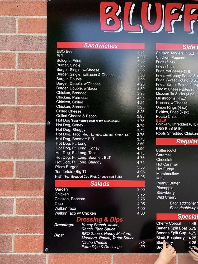 Menu at Bluffton Dari Freeze restaurant, Bluffton