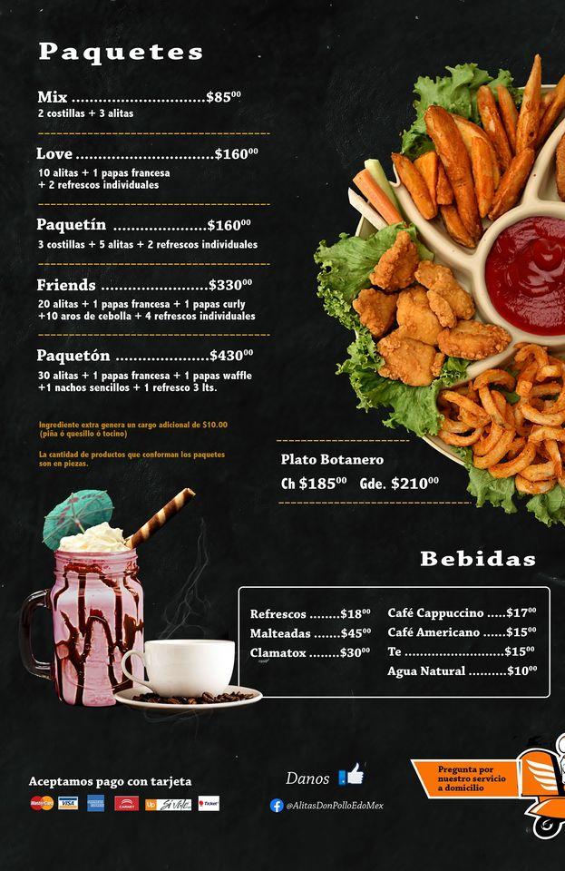 Menu at Alitas 