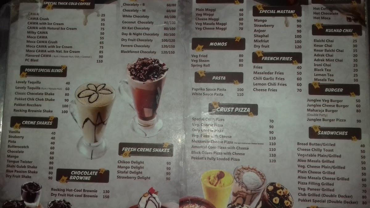 Menu at POKKET CAFE, Pune, pin-411028