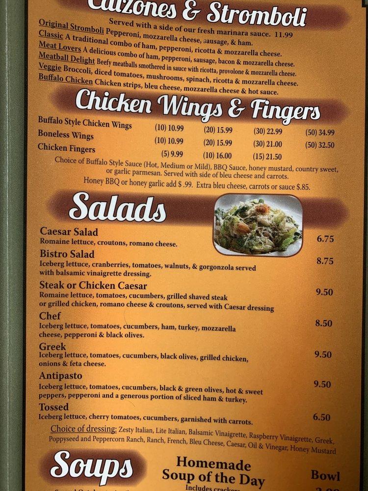 Menu at Pizza Delizia Italian Classics pizzeria, Elma
