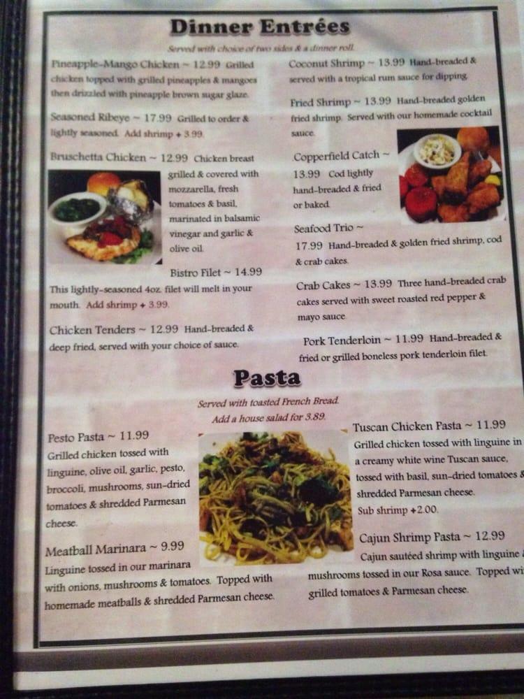 Menu at Brick Wall restaurant,