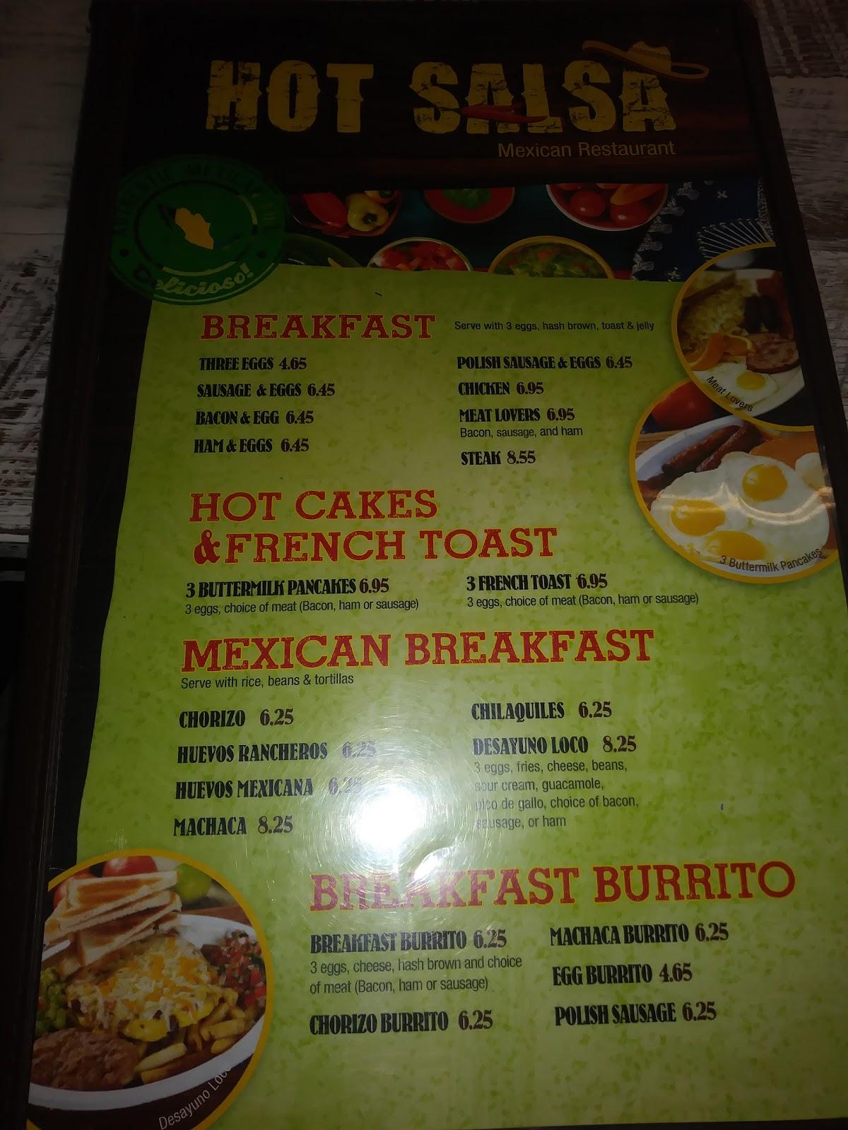 Menu at Panchi’s Restaurant, Paramount, Garfield Ave
