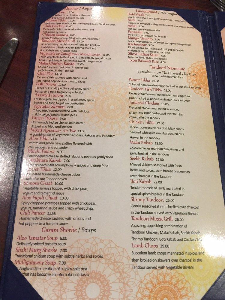 Menu at Palace Of Asia restaurant, Hamilton Township